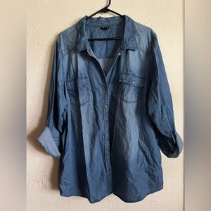 Torrid denim chambray button up